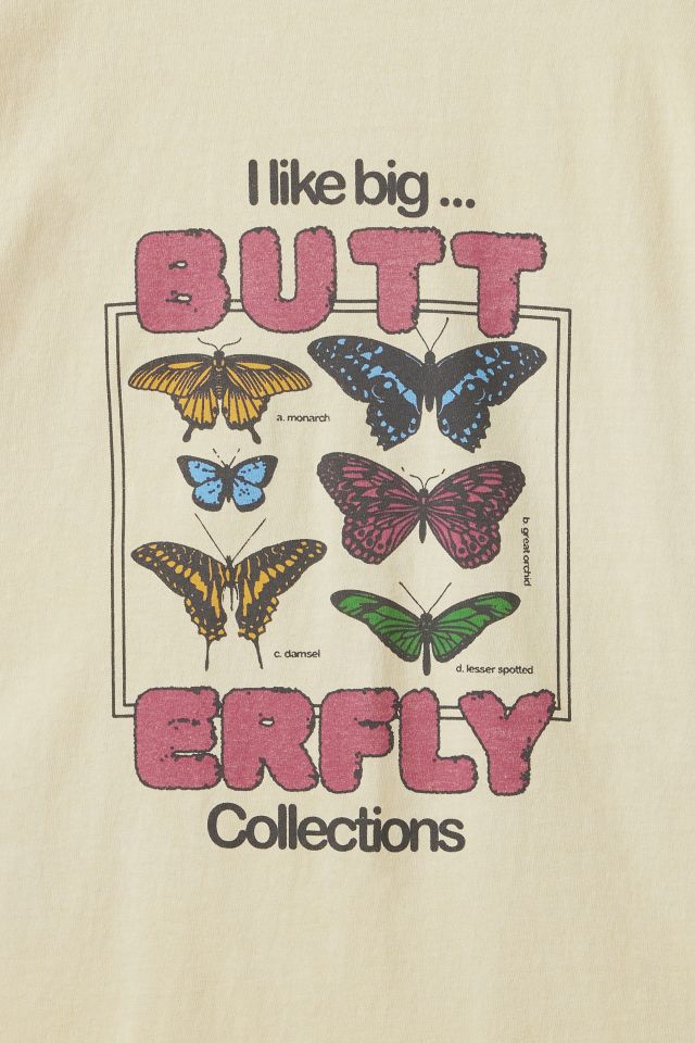 I Like Butterfly Collections Cotton Graphic Tee #1