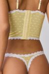 Mucci Francesca Swiss Dot Mesh Lace-Trim Thong