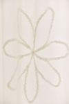 Flower Patterned Tufted Shower Curtain