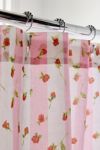 Striped Rose Printed Shower Curtain