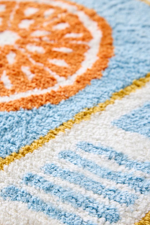 Tapis de Bain en Peluche Matelassé en Forme de Carton de Jus d'Orange #2
