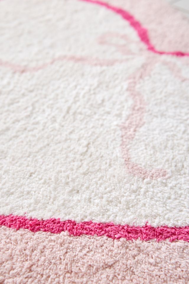 Tapis de bain en peluche matelassé en forme de cœur #2