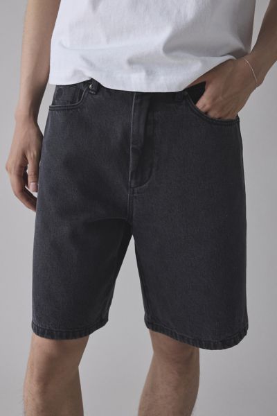 WORSHIP SUPPLIES NUCLEAR LOUNGER DENIM SHORT IN USED BLACK, MEN'S AT URBAN OUTFITTERS 