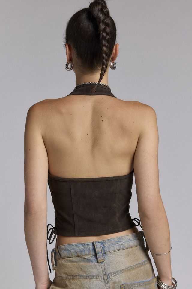 Silence + Noise Addison Faux Leather Vest Top #2