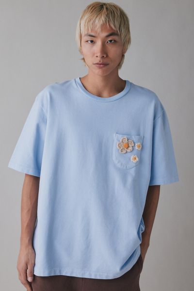 T-shirt à poche fleurie Monitaly