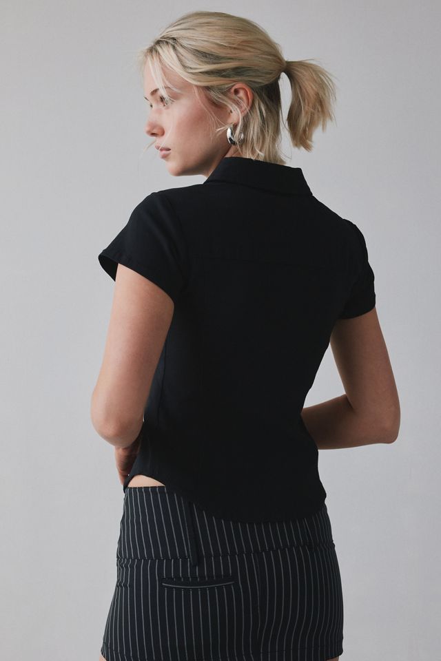 Silence + Noise Polly Slim Short Sleeve Snap-Button Shirt #1