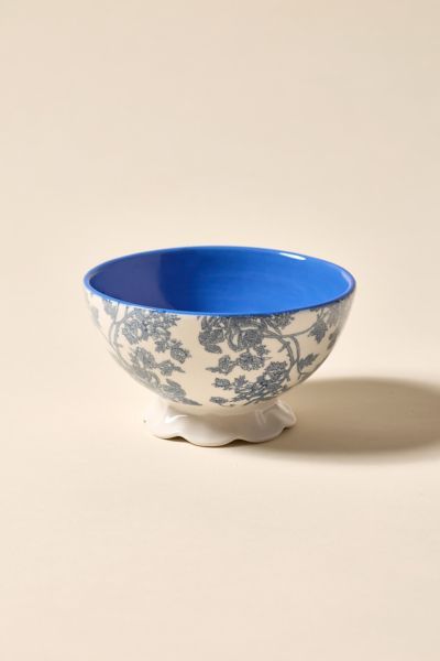 Urban Outfitters Courtney Ceramic Patterned Pedestal Snack Bowl In Toile At