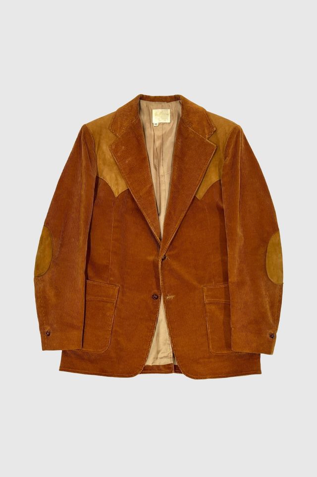 Vintage 1940 s Mac Murray Suede Leather Patched Western Corduroy Jacket Urban Outfitters