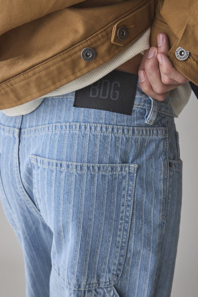 BDG Striped Straight Fit Utility Work Jean #4
