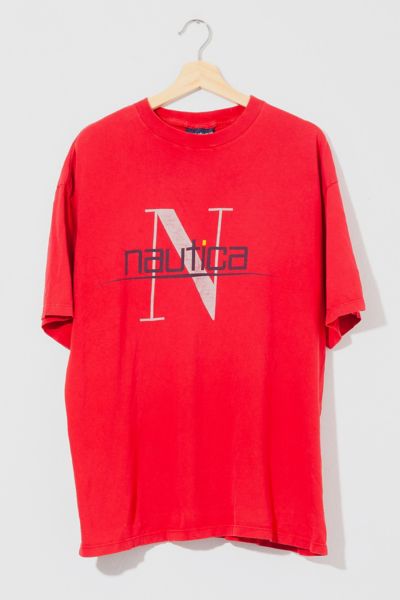 Vintage 1990s Nautica Logo Graphic Distressed T-Shirt