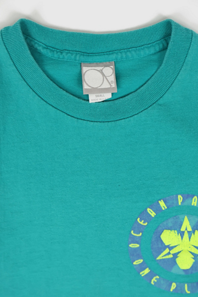 T-shirt Ocean Pacific Vintage 80s - Surf Check, Made In USA, Taille S - Occasion Très Bon état