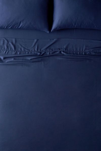 Ettitude Signature Sateen Sheet Set In Navy At Urban Outfitters