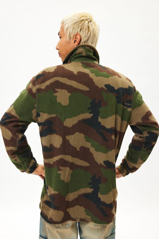 Vintage By UO Surplus Camo Fleece Half Zip Sweatshirt #2