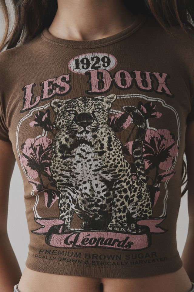 Les Doux Leopard Graphic Baby Tee #1