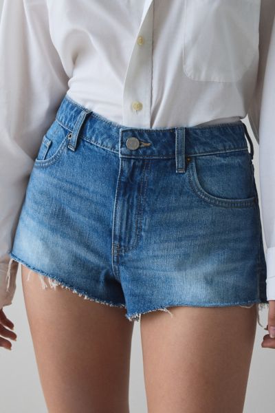 Bdg Georgie Denim Cutoff Short In Neptune Wash, Women's At Urban Outfitters In Neptune Wash