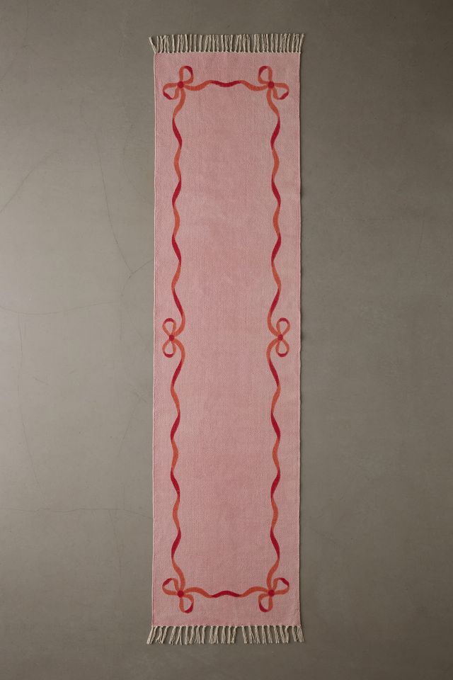 Lacey Bows Unbrushed Printed Rug