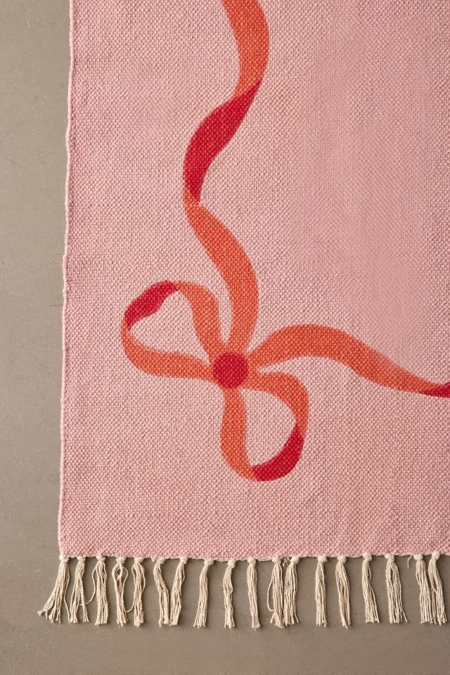 Lacey Bows Unbrushed Printed Rug #5