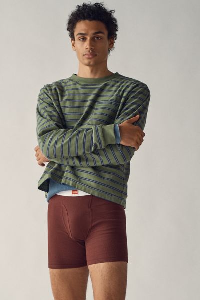 Hanes Uo Exclusive Boxer Brief 2-pack In Grey, Men's At Urban Outfitters In Grey