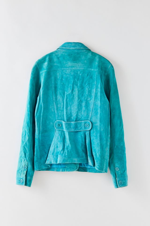 Thai Curry Solid Color Faux Suede Hollowed Detail Retro Style Jacket