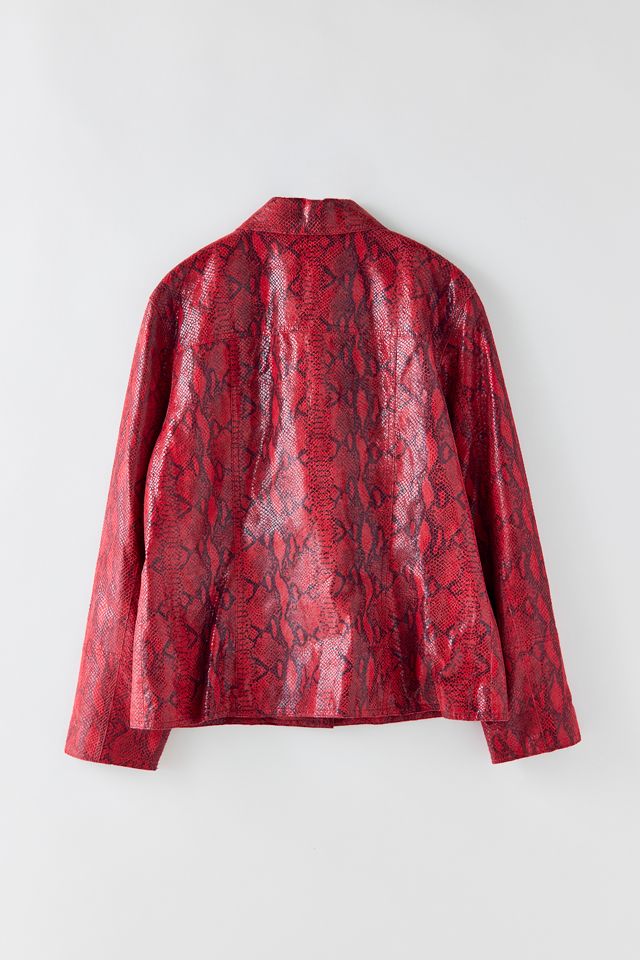 Vintage Snake Pattern Leather Jacket | Urban Outfitters
