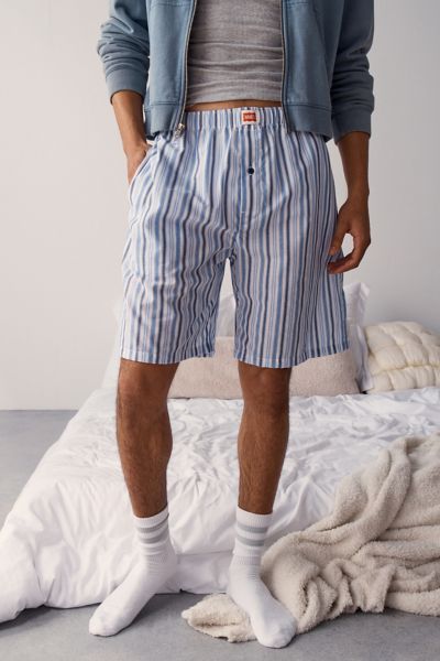 Hanes Uo Exclusive Woven Boxer Short In White, Men's At Urban Outfitters In White