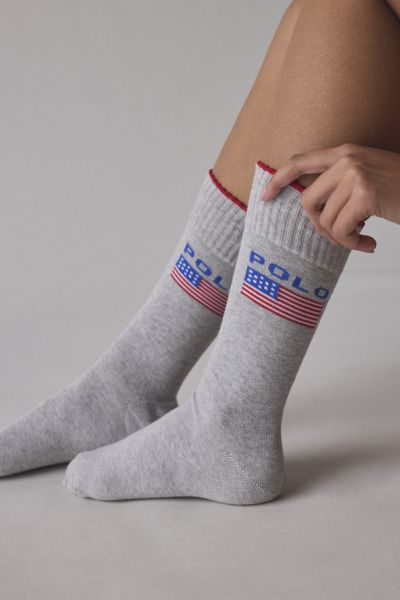 Polo Ralph Lauren Logo Flag Crew Sock