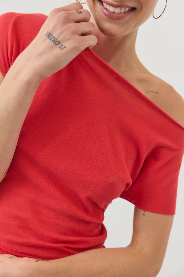 Out From Under Off-The-Shoulder Banded Hem Tee #1