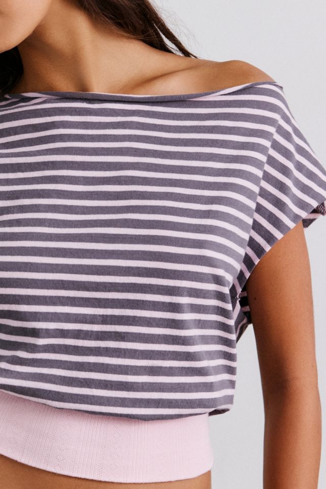 Out From Under Off-The-Shoulder Banded Hem Tee #1