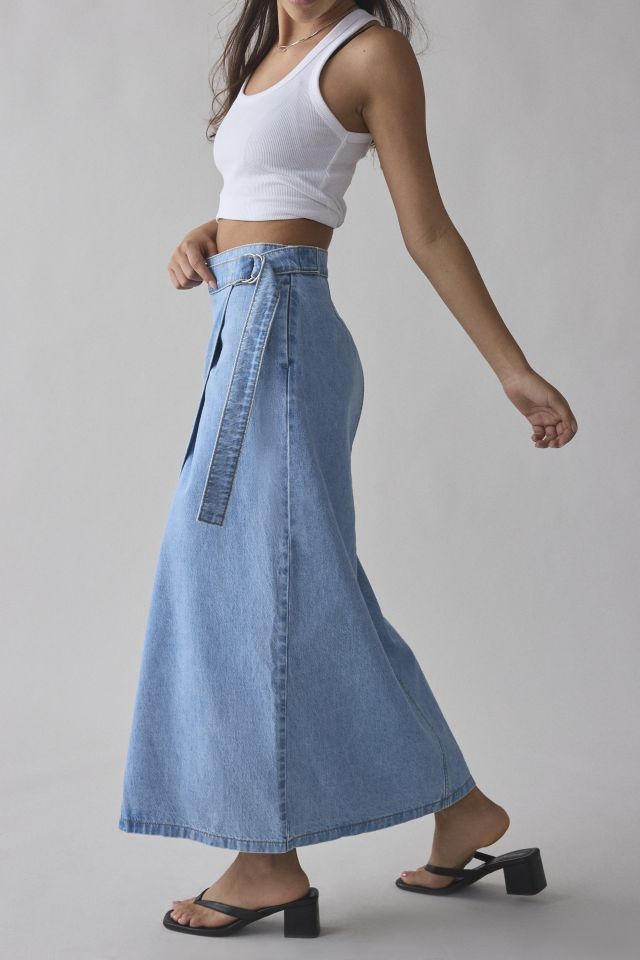 Levi's® Column Wrap Denim Midi Skirt #1