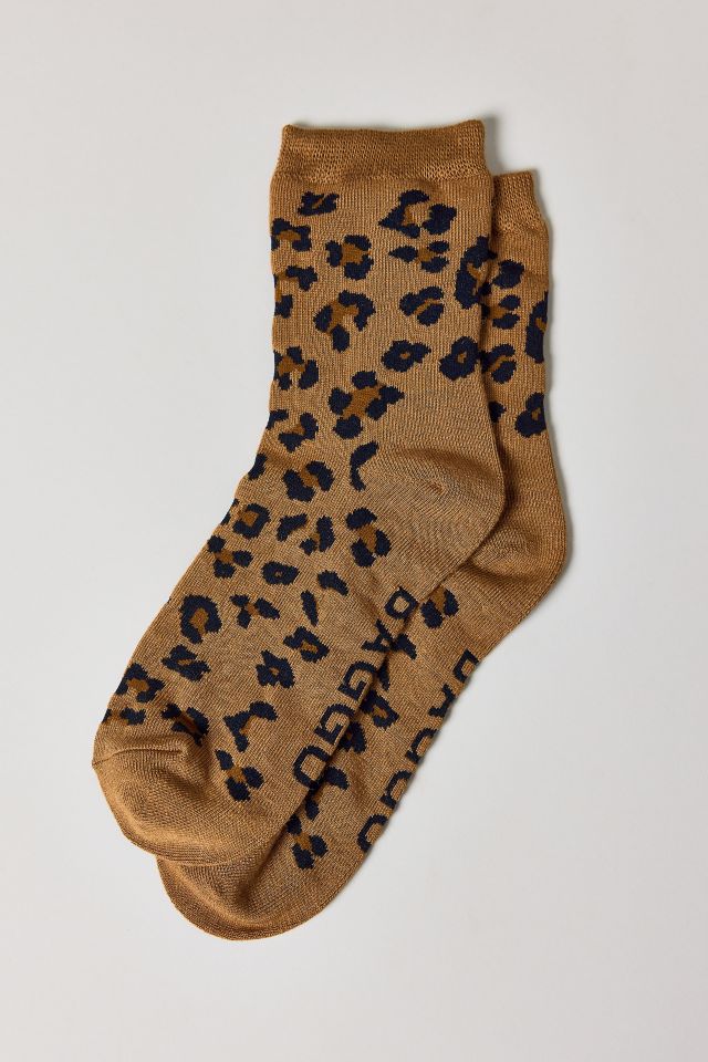 BAGGU Dark Leopard Crew Sock #1