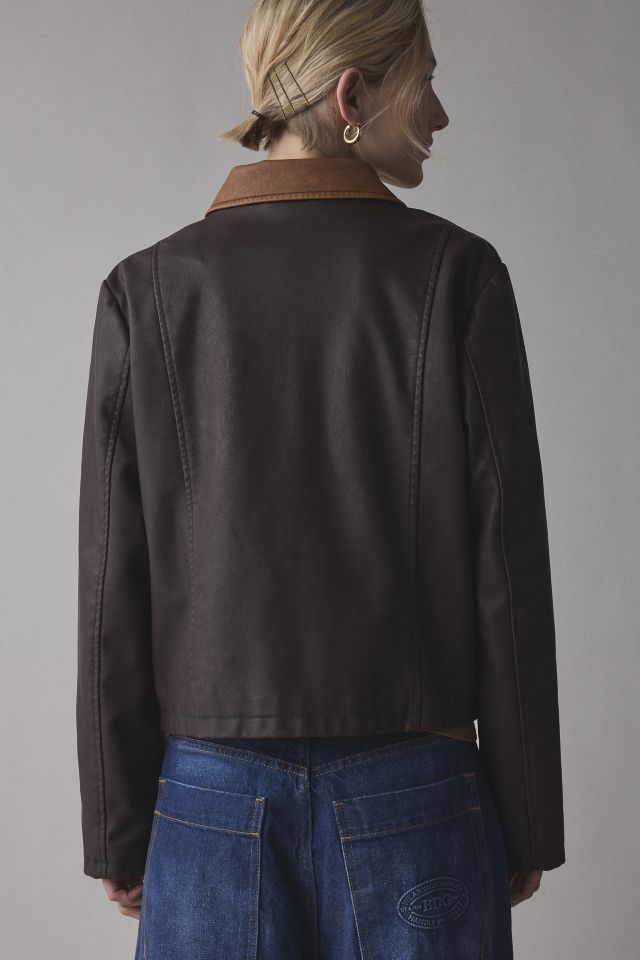 Kimchi Blue Catherine Faux Leather Barn Jacket #3