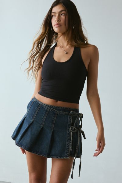 【BAON】23FW★ [BAONHAUS] Elgo wrap midi denim skirt Women's Wrap Skirts | Urban Outfitters Canada