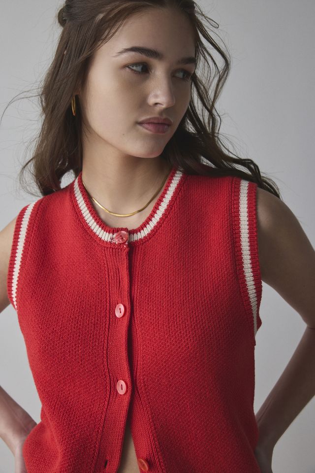 BDG Santorini Cropped Sweater Vest #3