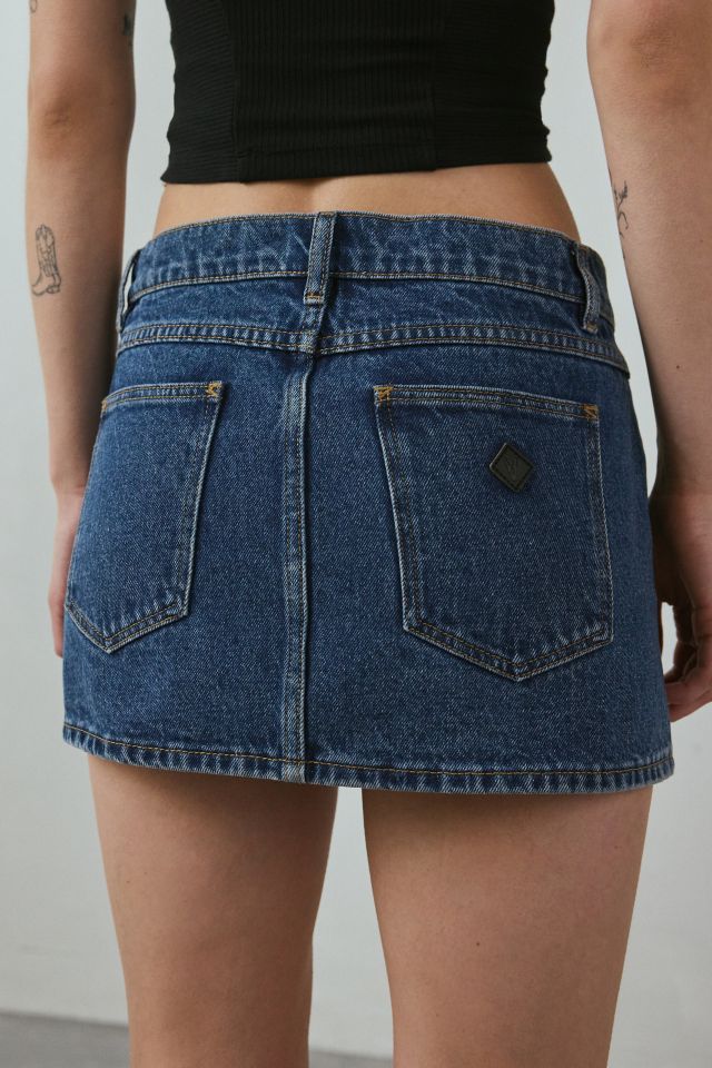 Abrand 99 Bella Low-Rise Denim Micro Mini Skirt #3