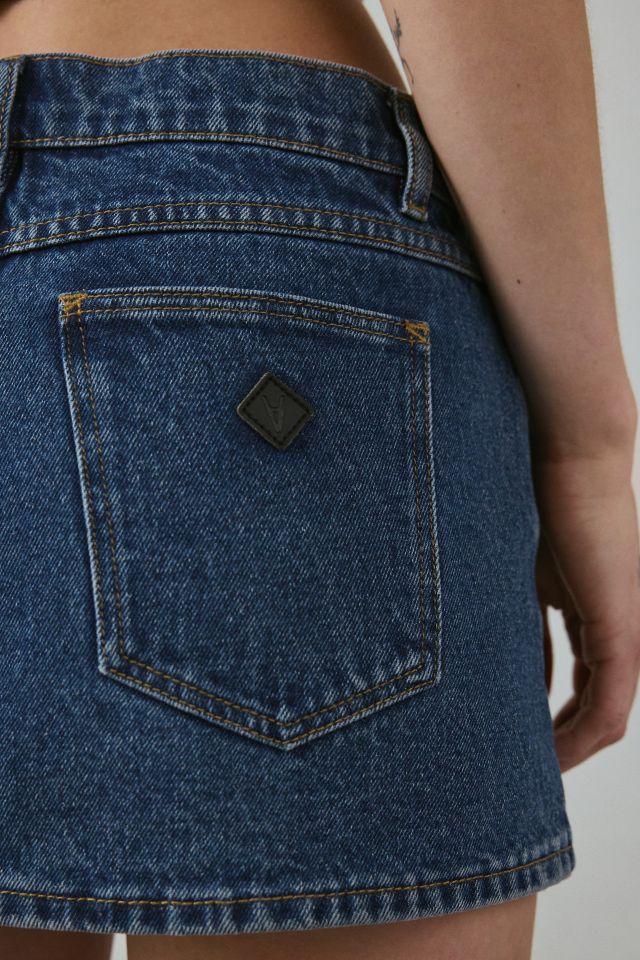 Abrand 99 Bella Low-Rise Denim Micro Mini Skirt #4