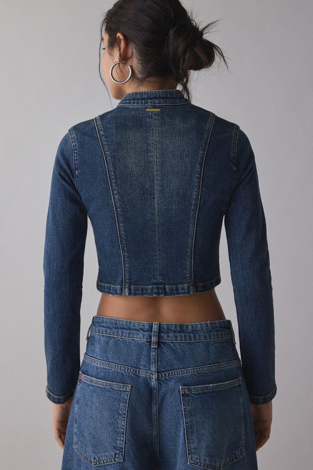 Abrand Devotion Slip Zip-Front Denim Jacket #3