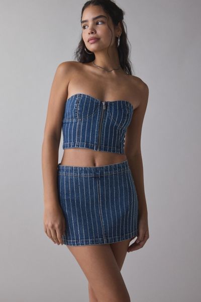 Diesel O-Jeany Layered Denim Mini Skirt | Urban Outfitters