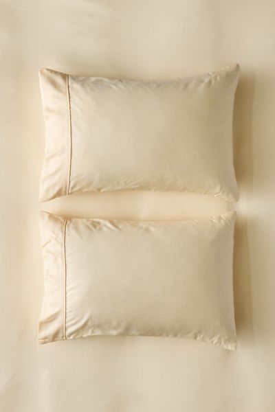 Ettitude Signature Sateen Pillowcase Set In Yellow At Urban Outfitters