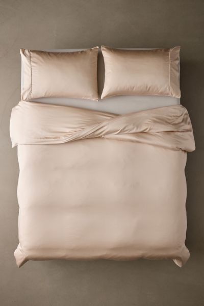 Ettitude Signature Sateen Duvet Cover In Tan At Urban Outfitters