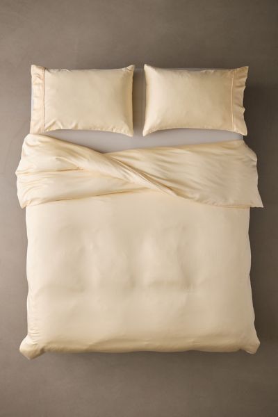Ettitude Signature Sateen Duvet Cover In Yellow At Urban Outfitters