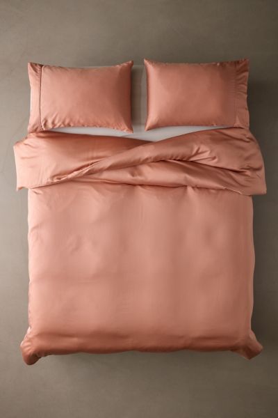 Ettitude Signature Sateen Duvet Cover In Rust At Urban Outfitters