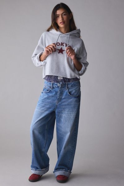 BDG JAYA BOXER WAISTBAND BAGGY BOYFRIEND JEAN IN BANDANA BOXER, WOMEN'S AT URBAN OUTFITTERS 