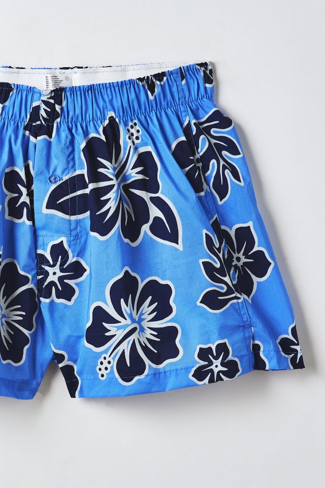 Hibiscus Pattern Woven Boxer Short #1
