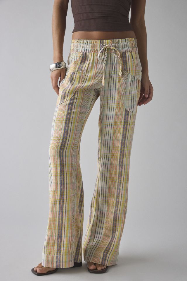 ☆送料・関税込☆SOMEWHERE BUTTER★Summer stripe pants★ Kimchi Blue Simone Linen-Blend Flare Pant | Urban Outfitters
