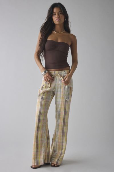 Kimchi Blue Simone Linen-Blend Flare Pant