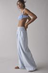 Kimchi Blue Caroline Smocked Wide Leg Linen-Blend Pant