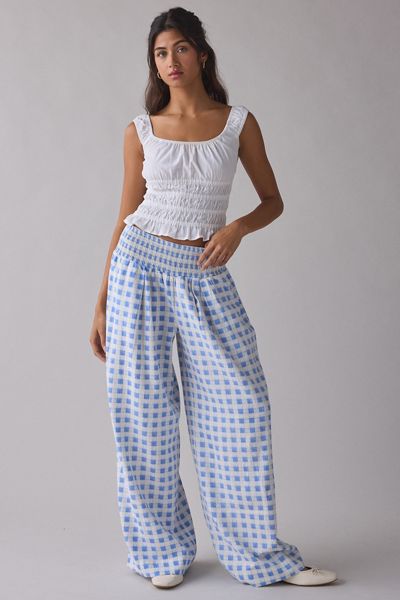 MADISONBLUE / BAGGY SLACKS LINEN/0/リネン/BLU/MB191-3014 Women's Linen Pants | Urban Outfitters
