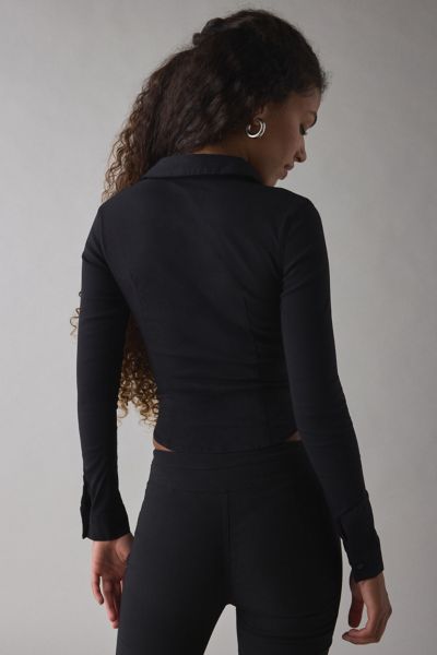 Silence + Noise Hailey Zip-Up Slim Shirt