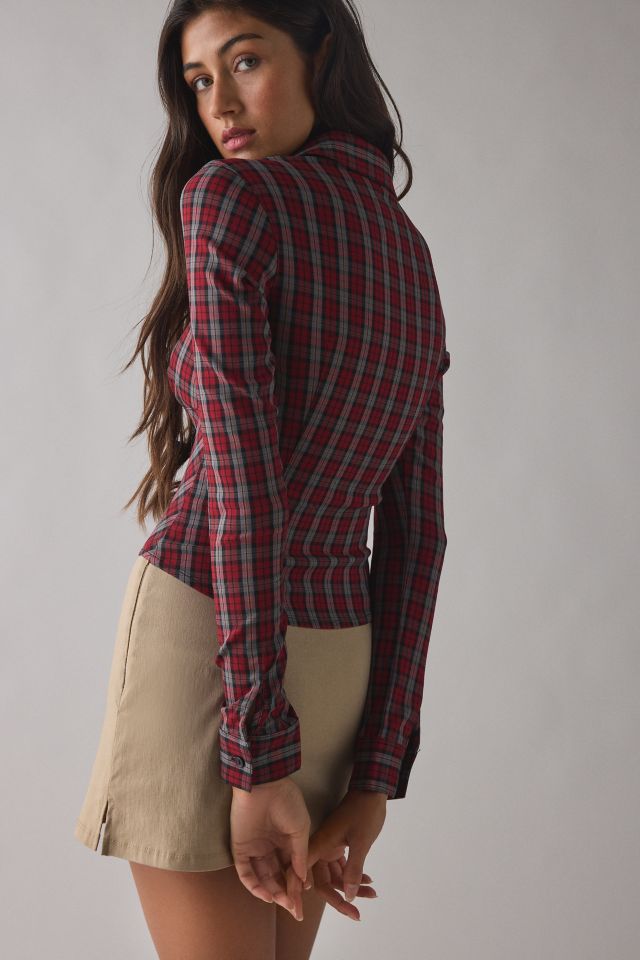 Silence + Noise Hailey Zip-Up Slim Shirt #3