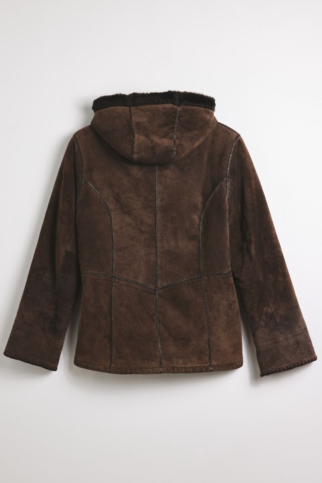Vintage Suede & Fleece Hooded Jacket #1